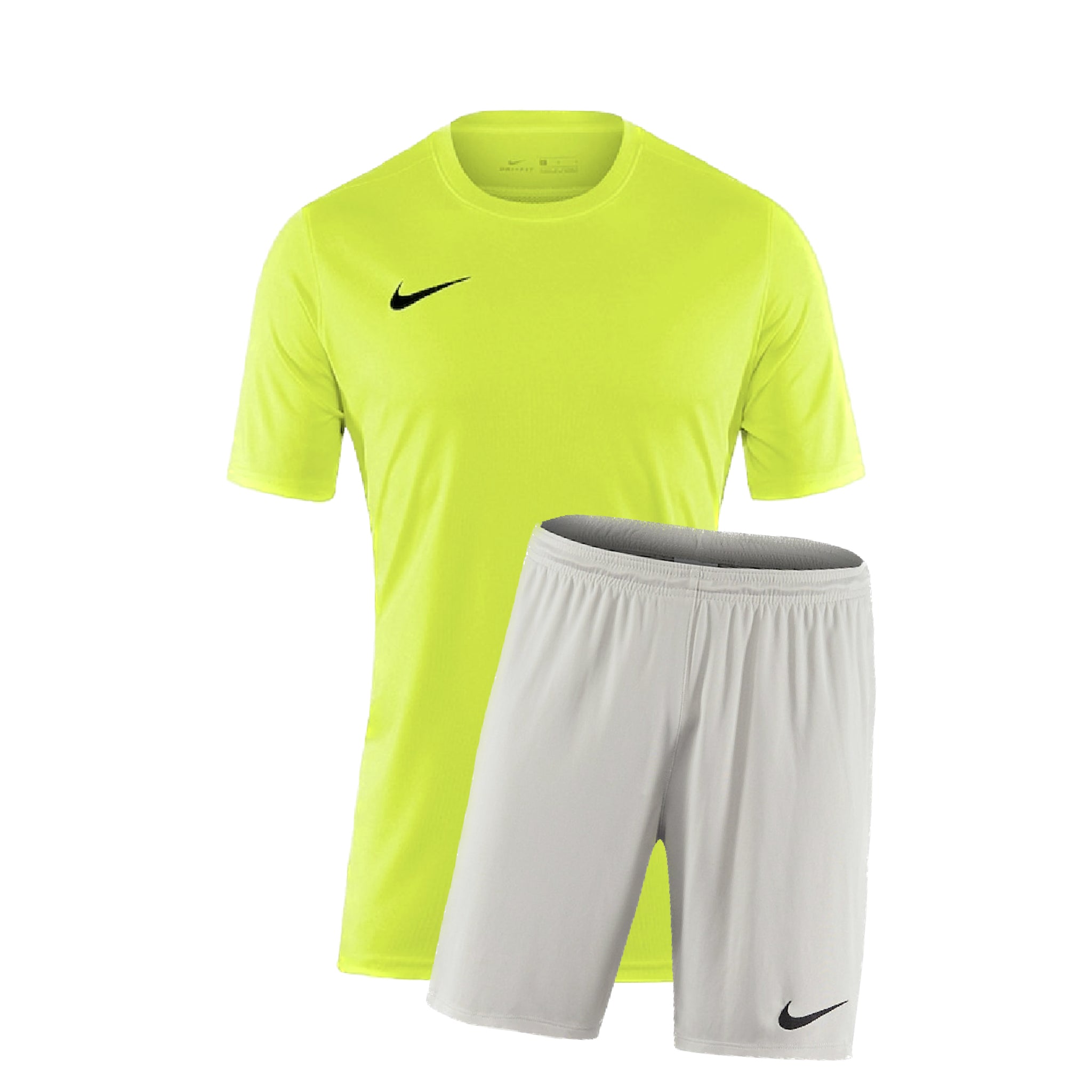 Nike Dri Fit Set Neon Volt / Wolf Grey