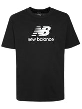 Load image into Gallery viewer, New Balance Essentials Stacked Logo Tee Black
