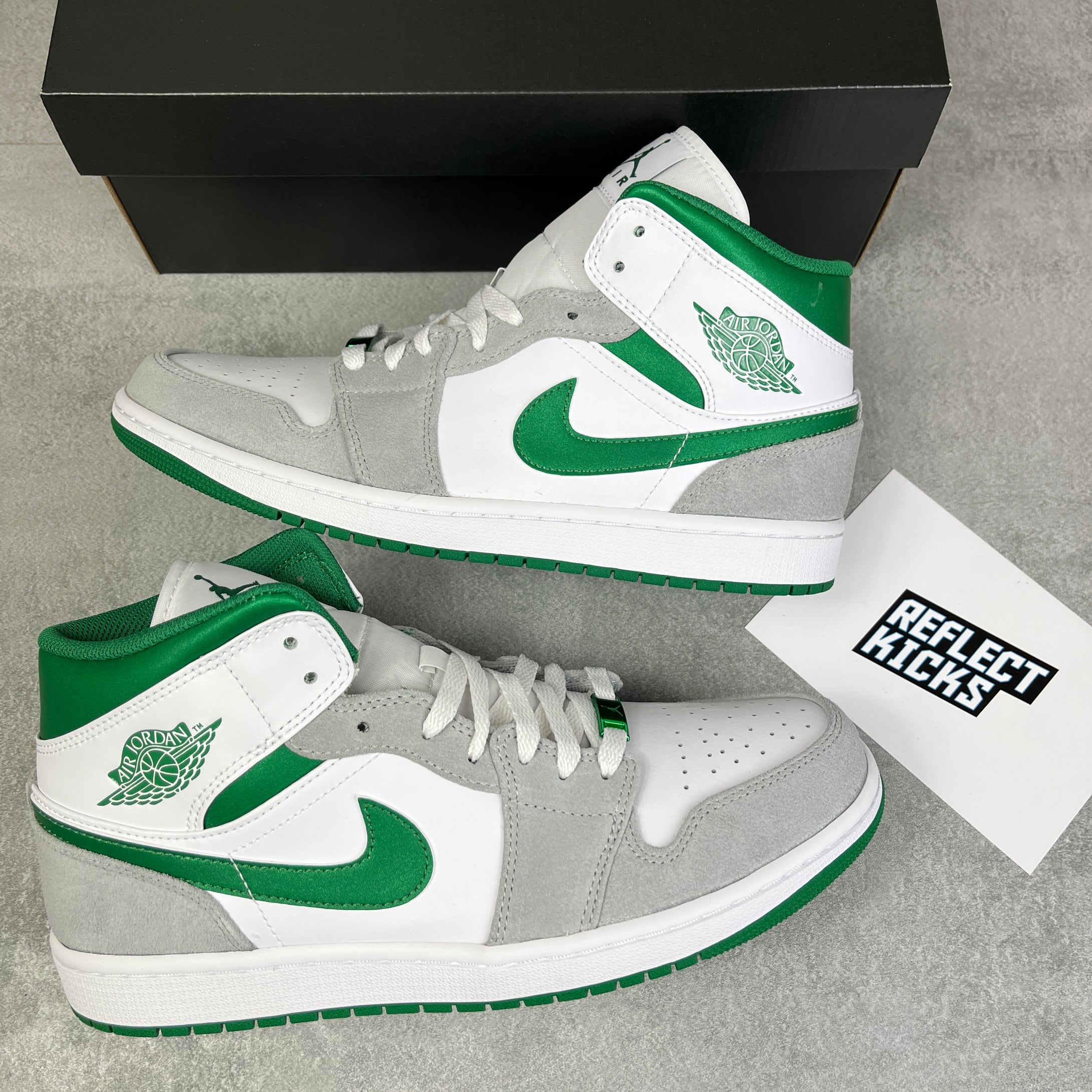 Nike Air Jordan 1 Mid Grey Pine Green 2021