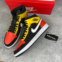 Load image into Gallery viewer, Nike Air Jordan 1 Mid Black Amarillo Orange 2019
